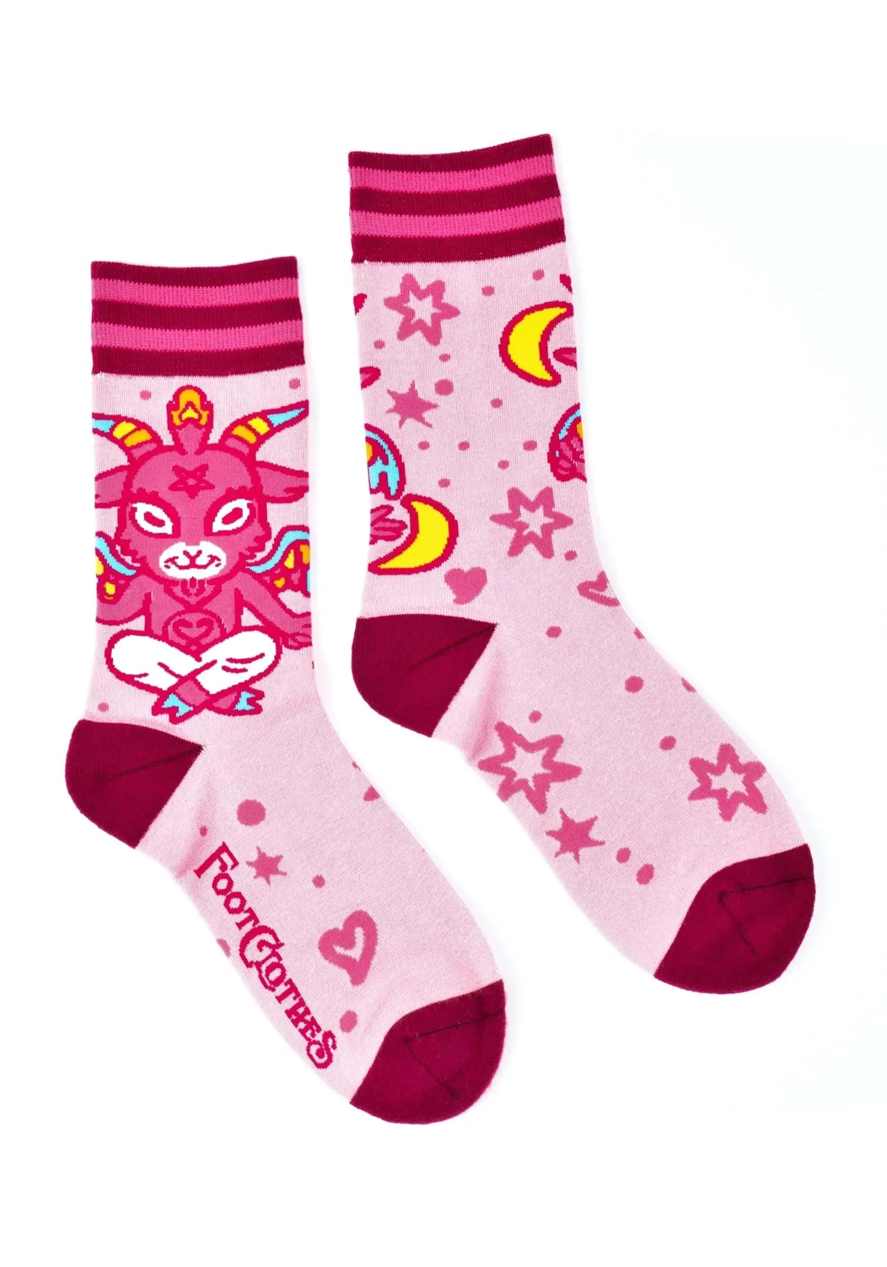 FootClothes Cute Baphomet Goat Socks For Adults 1 FootClothes Cute Baphomet Goat Socks For Adults
