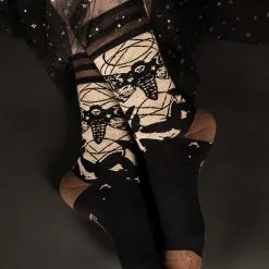 FootClothes Death's Head Hawkmoth Adult Socks 5 FootClothes Death's Head Hawkmoth Adult Socks -wizard of oz costume shop deaths head hawkmoth alt 2