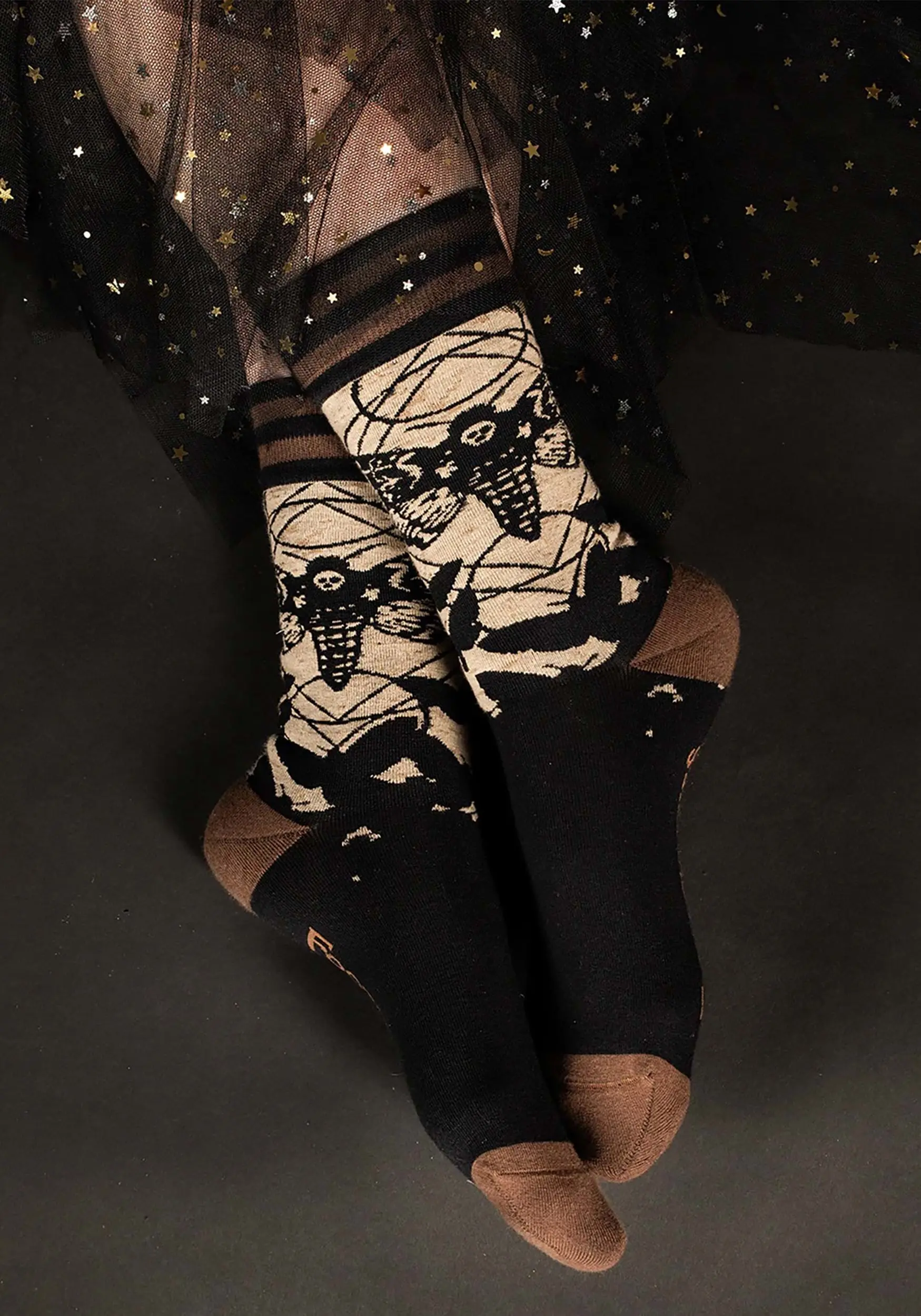 FootClothes Death's Head Hawkmoth Adult Socks 3 FootClothes Death's Head Hawkmoth Adult Socks - Image 3