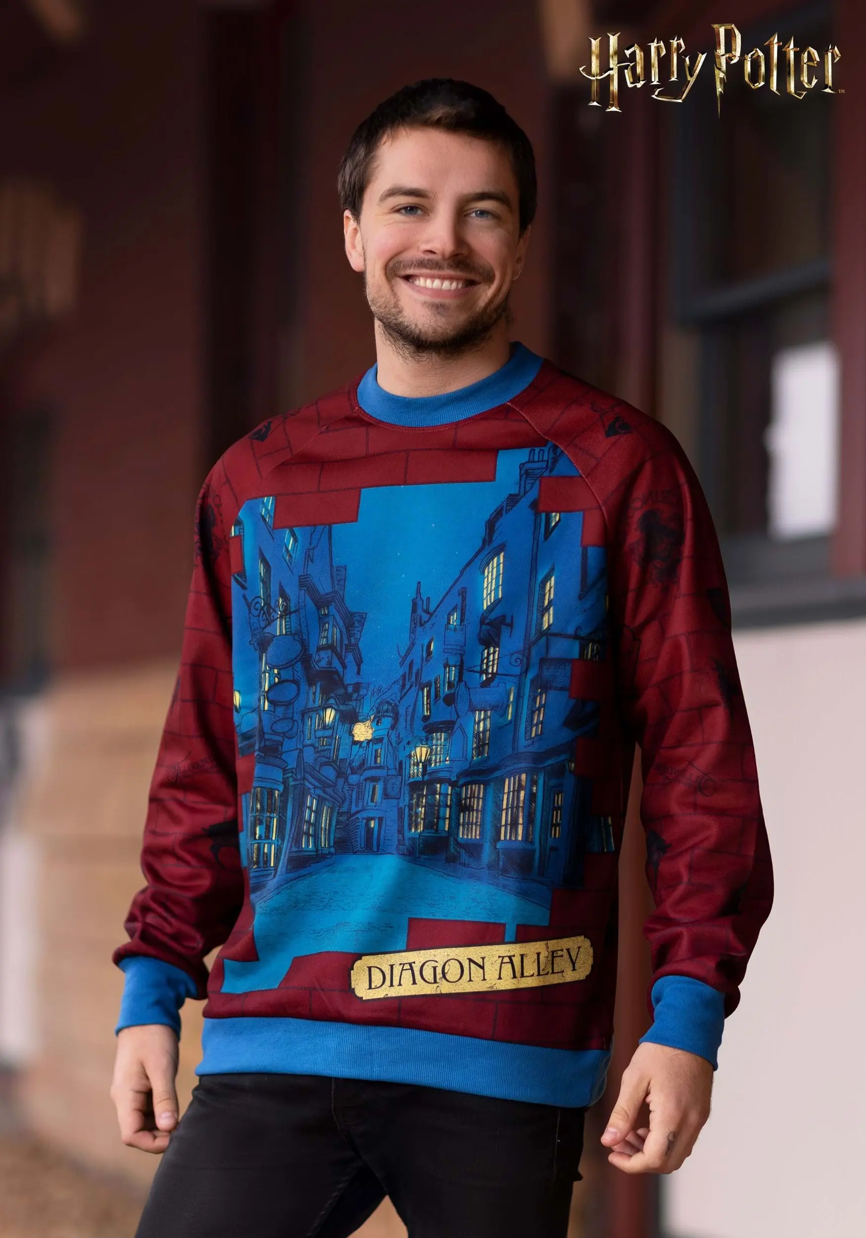 BigWan Apparel Co. Diagon Alley Harry Potter Unisex Sweater For Adults 2 BigWan Apparel Co. Diagon Alley Harry Potter Unisex Sweater For Adults - Image 2