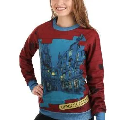 BigWan Apparel Co. Diagon Alley Harry Potter Unisex Sweater For Adults 8 BigWan Apparel Co. Diagon Alley Harry Potter Unisex Sweater For Adults -wizard of oz costume shop diagon alley harry potter sweater alt 2