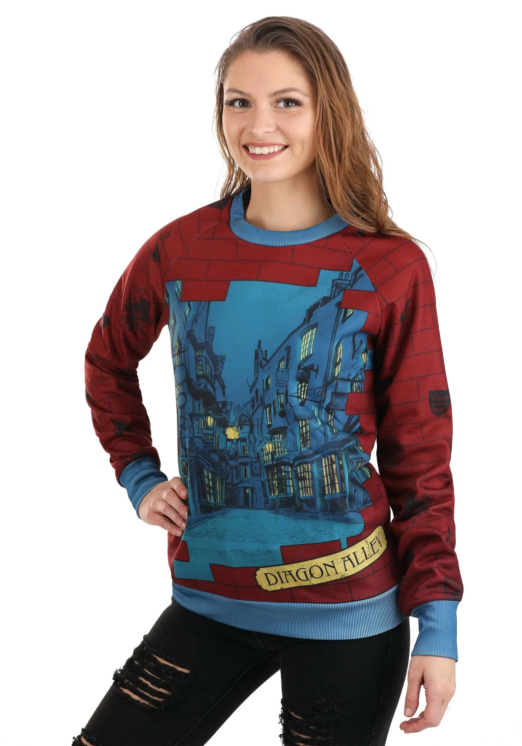 BigWan Apparel Co. Diagon Alley Harry Potter Unisex Sweater For Adults 3 BigWan Apparel Co. Diagon Alley Harry Potter Unisex Sweater For Adults - Image 3