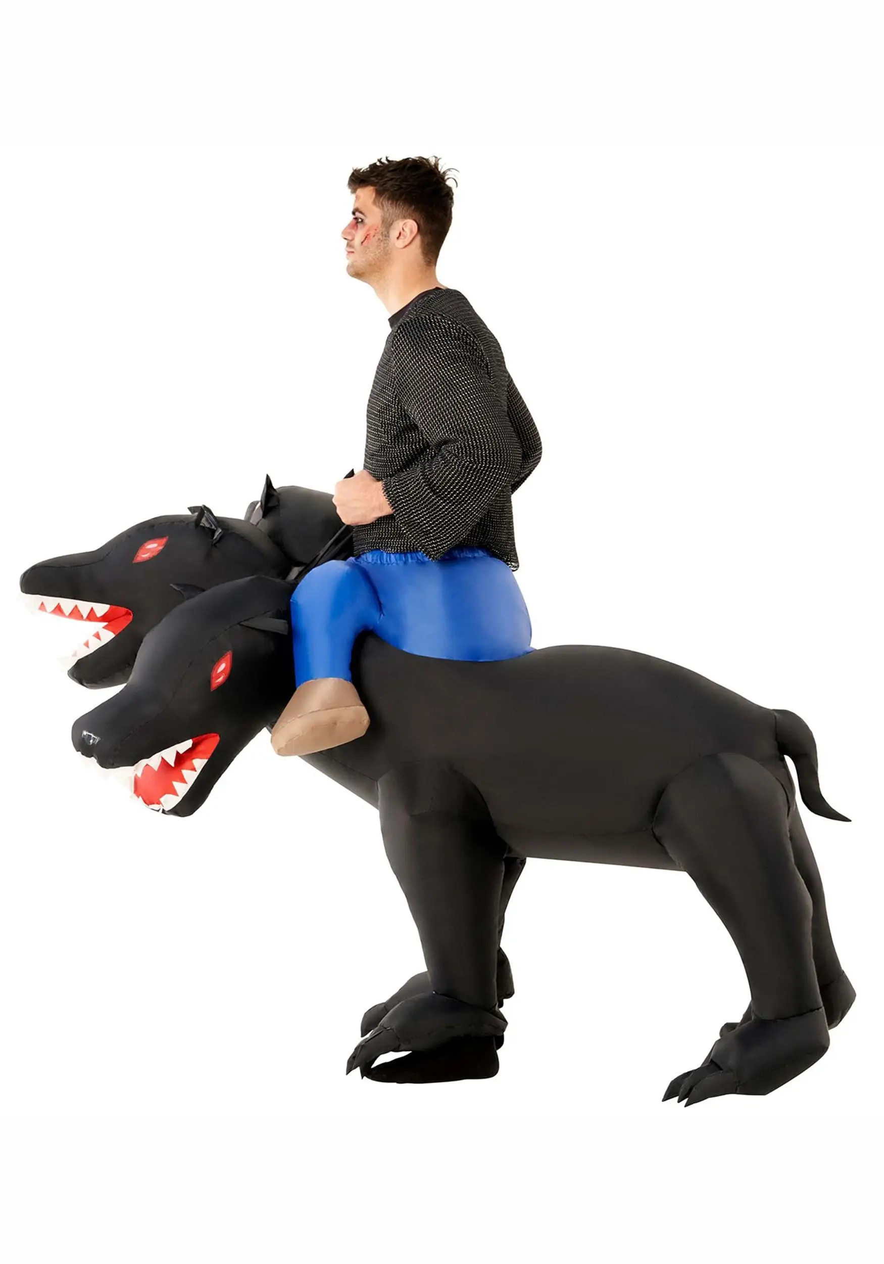 Morphsuits Adult Evil 3-Headed Dog Ride On Inflatable Costume 3 Morphsuits Adult Evil 3-Headed Dog Ride On Inflatable Costume - Image 3