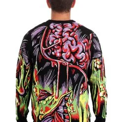 BigWan Apparel Co. Face The Monster Adult Halloween Sweater -wizard of oz costume shop face the monster halloween sweater for adults alt 2