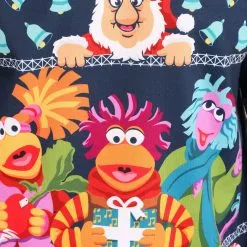 BigWan Apparel Co. Adult Fraggle Rock Sublimated Ugly Christmas Sweatshirt -wizard of oz costume shop fraggle rock sublimated adult ugly christmas sweater alt5