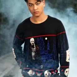BigWan Apparel Co. Friday The 13th Camp Crystal Lake Adult Halloween Sweater