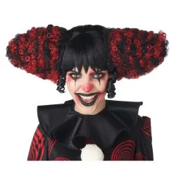 California Costume Collection Black And Red Clown Funhouse Wig