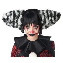 California Costume Collection Black And White Clown Funhouse Wig