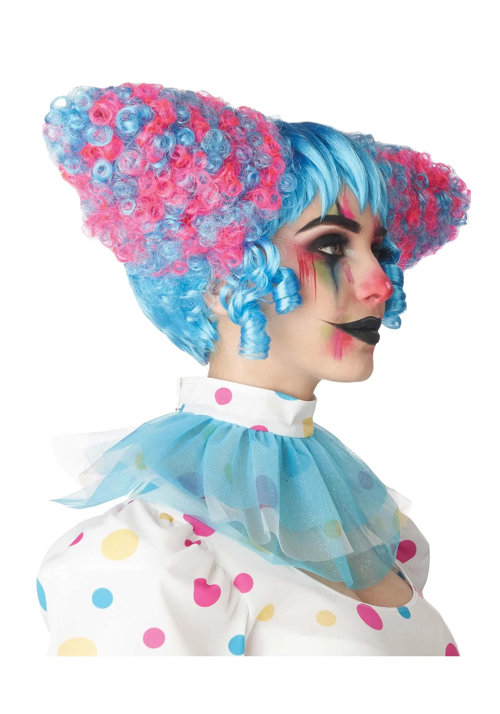 California Costume Collection Cotton Candy Clown Funhouse Wig 3 California Costume Collection Cotton Candy Clown Funhouse Wig - Image 3