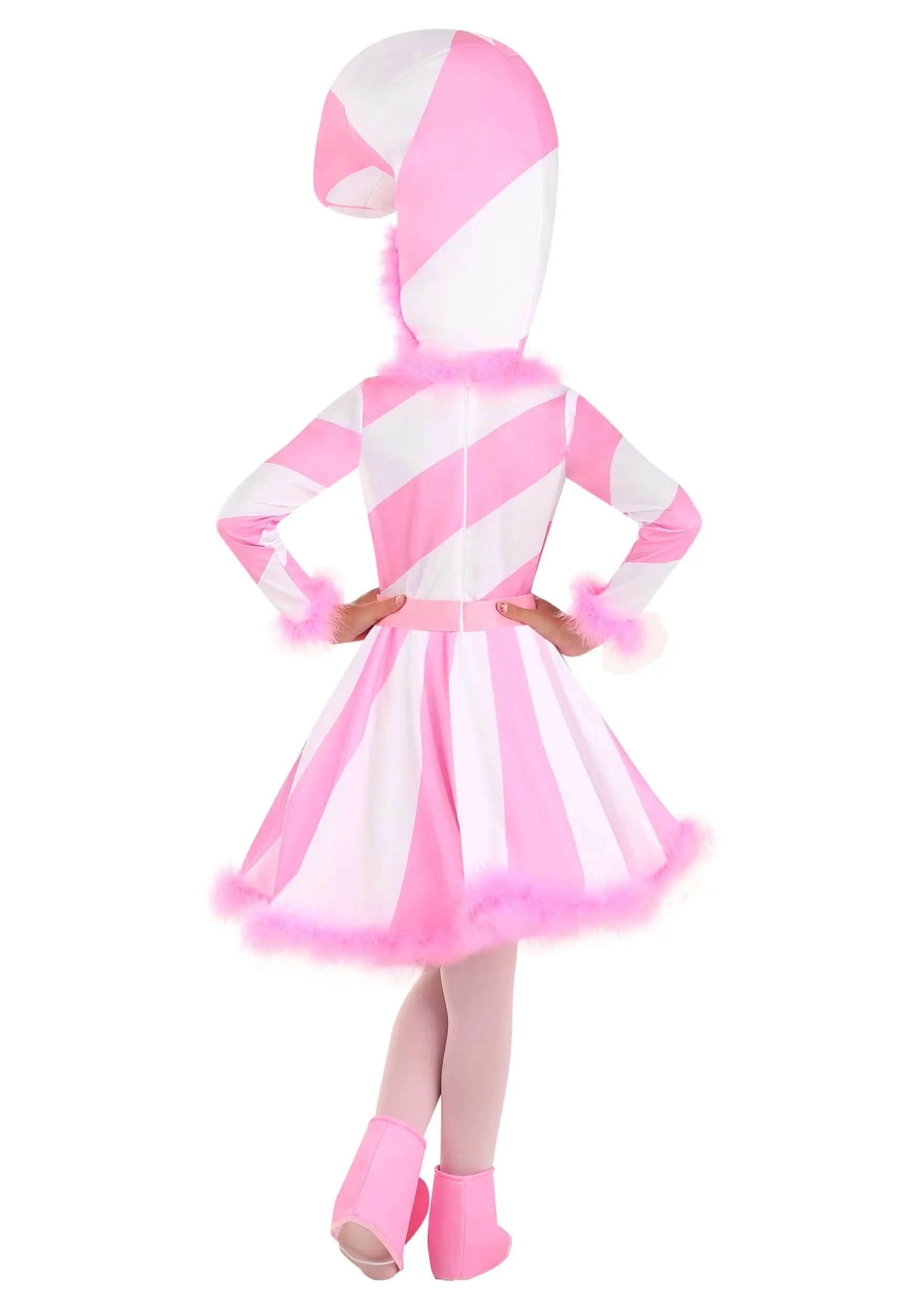 Fun Costumes Pink Candy Cane Dress Girl's Costume 2 Fun Costumes Pink Candy Cane Dress Girl's Costume - Image 2