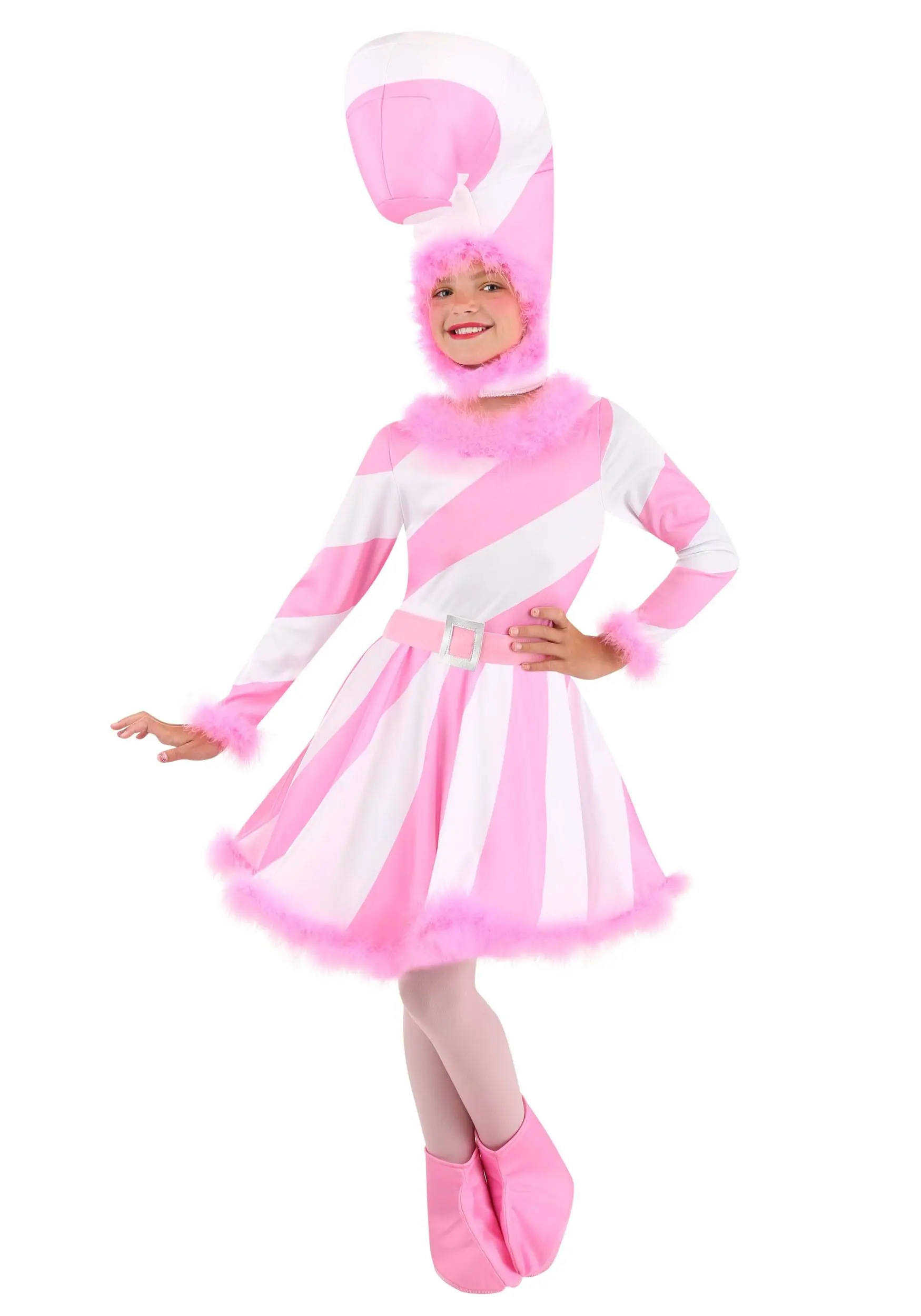 Fun Costumes Pink Candy Cane Dress Girl's Costume 1 Fun Costumes Pink Candy Cane Dress Girl's Costume