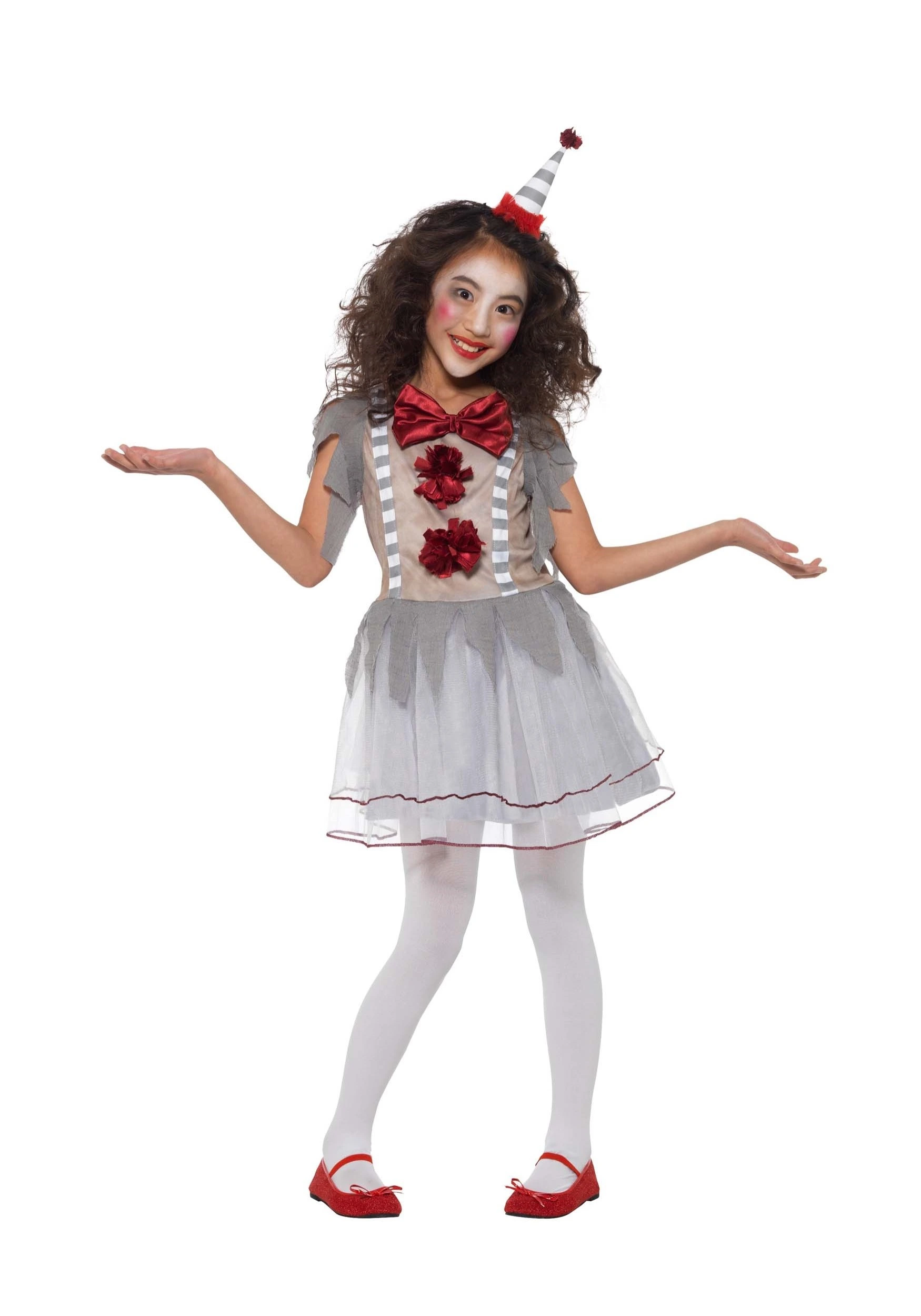 Smiffys Girls Vintage Clown Costume 1 Smiffys Girls Vintage Clown Costume