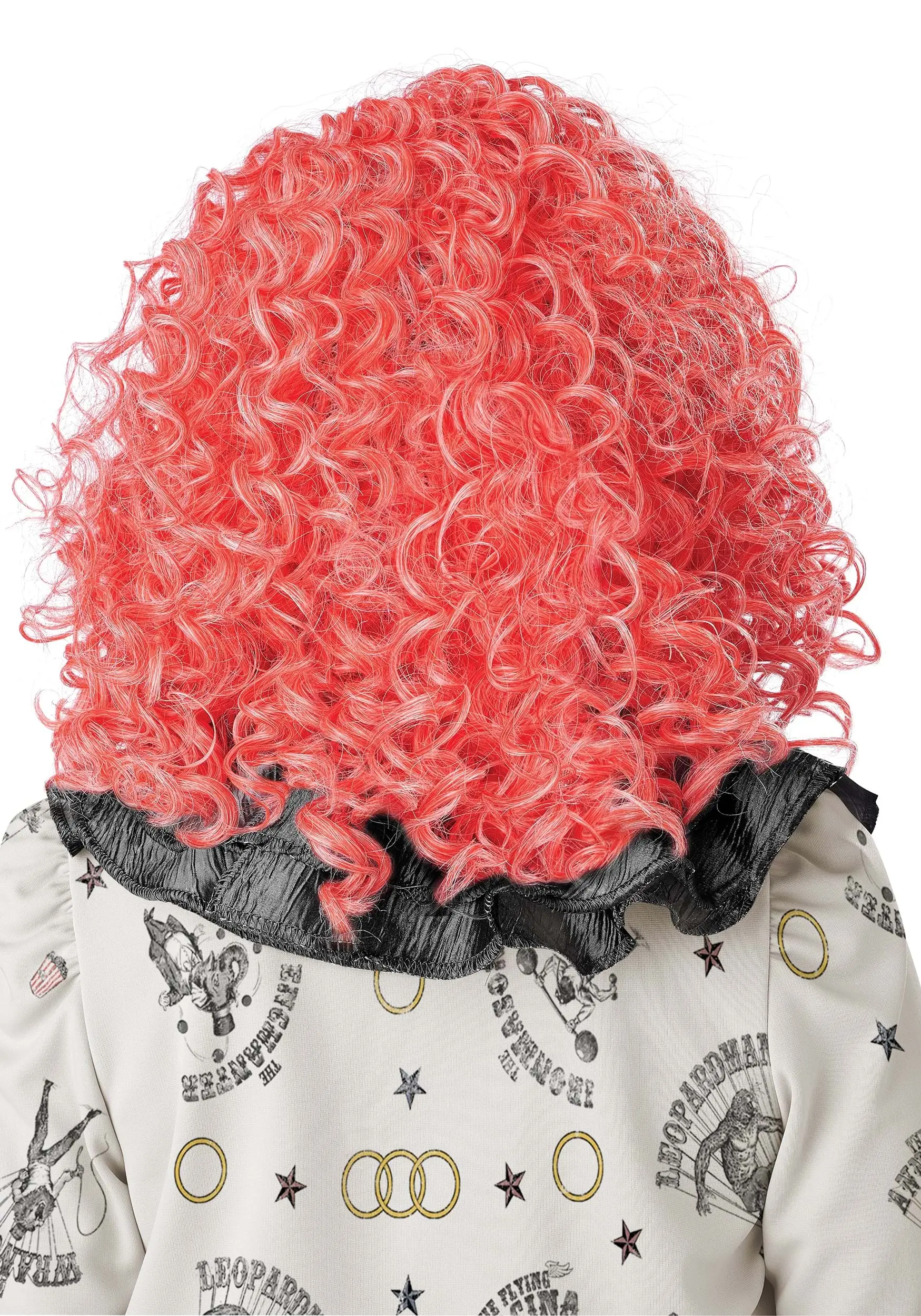 California Costume Collection Bright Red Glow In The Dark Curly Clown Wig 3 California Costume Collection Bright Red Glow In The Dark Curly Clown Wig - Image 3