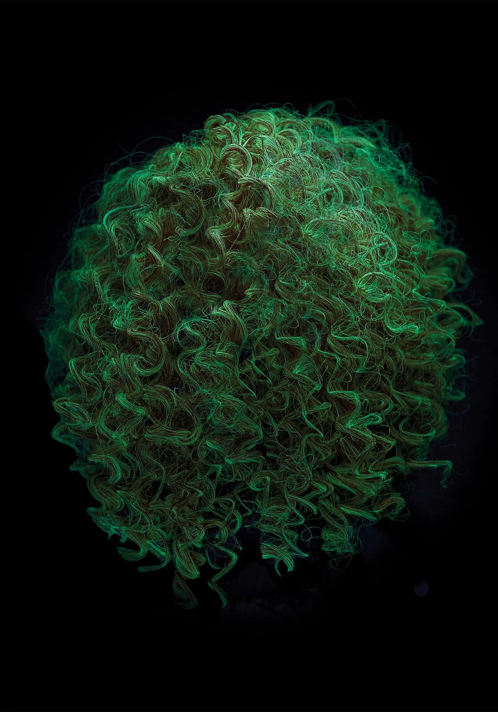 California Costume Collection Bright Red Glow In The Dark Curly Clown Wig 5 California Costume Collection Bright Red Glow In The Dark Curly Clown Wig - Image 5