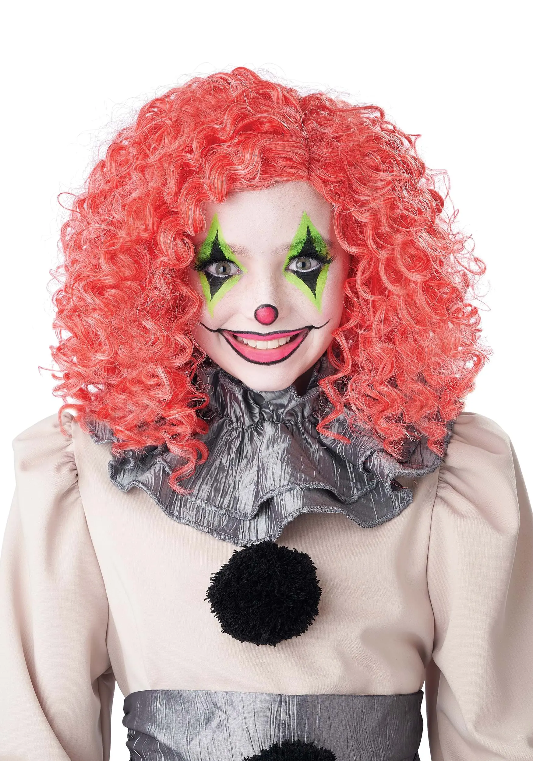 California Costume Collection Bright Red Glow In The Dark Curly Clown Wig 1 California Costume Collection Bright Red Glow In The Dark Curly Clown Wig