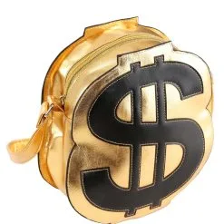 Fushengyuan Industry CO., Gold Dollar Sign Costume Purse -wizard of oz costume shop gold dollar sign purse alt 3