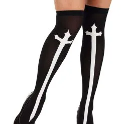 NINGBO PARTYCRAZE COSTUME CO.,LTD. Gothic Cross Thigh High Stockings Costume Accessory