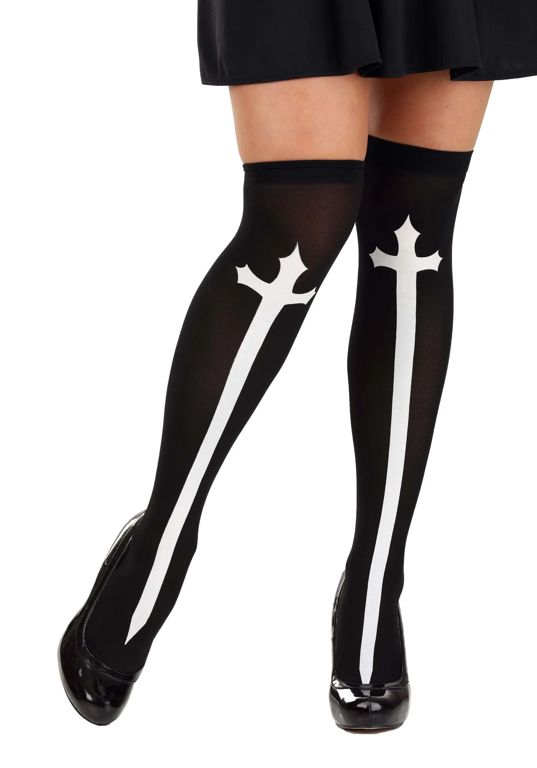 NINGBO PARTYCRAZE COSTUME CO.,LTD. Gothic Cross Thigh High Stockings Costume Accessory 1 NINGBO PARTYCRAZE COSTUME CO.,LTD. Gothic Cross Thigh High Stockings Costume Accessory