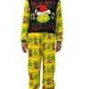 MJC International Grinch Always Naughty Ugly Sweater Union Suit For Adults