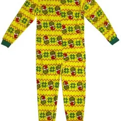 MJC International Grinch Always Naughty Ugly Sweater Union Suit For Adults -wizard of oz costume shop grinch always naughty ugly adult sweater union suit alt 3