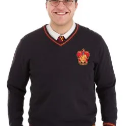 BigWan Apparel Co. Adult Harry Potter Gryffindor Uniform Sweater -wizard of oz costume shop harry potter gryffindor uniform sweater for adults alt 2 upd
