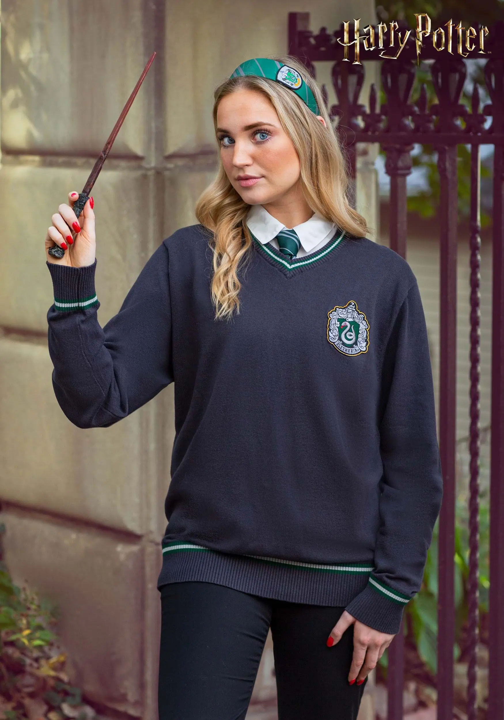 BigWan Apparel Co. Adult Harry Potter Slytherin Uniform Sweater 1 BigWan Apparel Co. Adult Harry Potter Slytherin Uniform Sweater