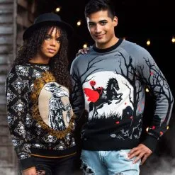 BigWan Apparel Co. Adult Headless Horseman Halloween Sweater -wizard of oz costume shop headless horseman halloween sweater alt 5
