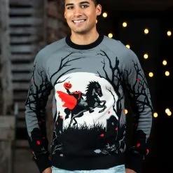 BigWan Apparel Co. Adult Headless Horseman Halloween Sweater