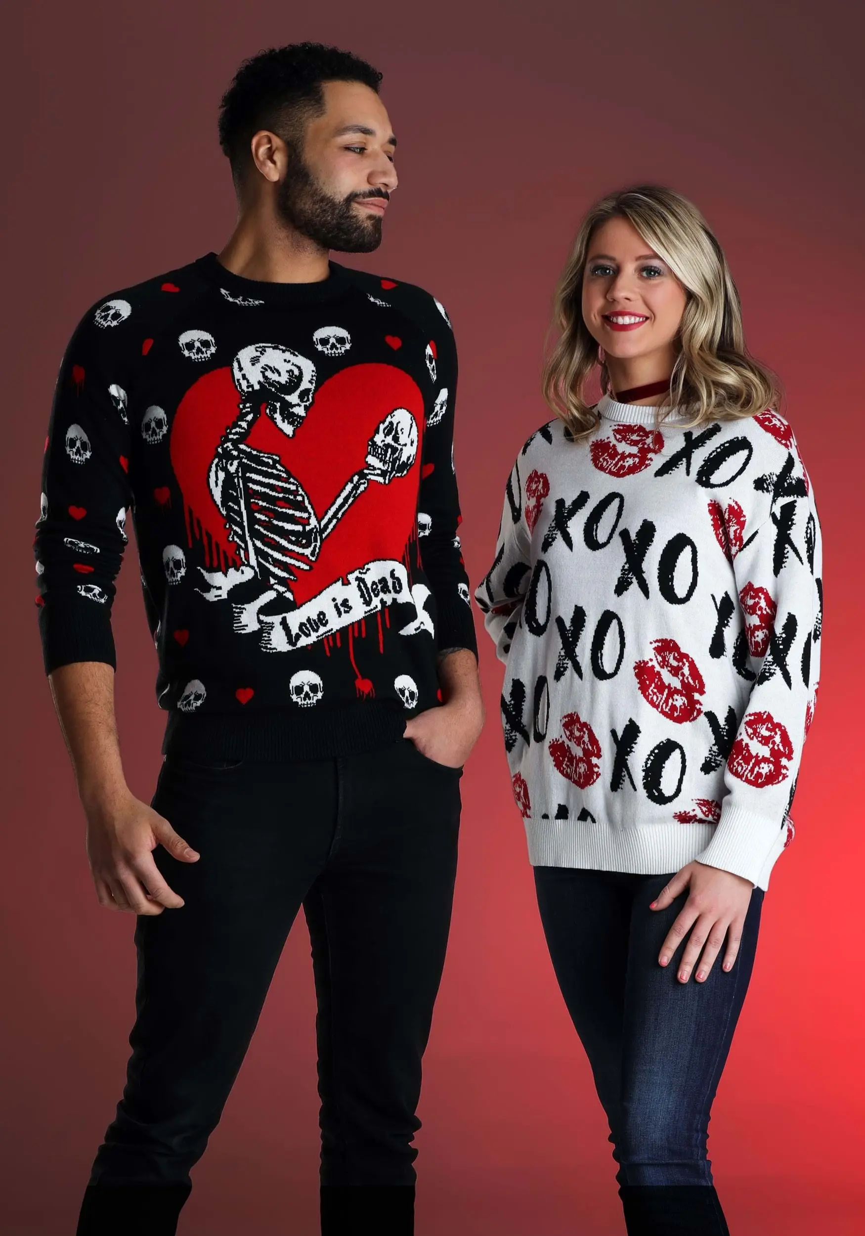 BigWan Apparel Co. Hugs And Kisses Valentine's Day Adult Sweater 3 BigWan Apparel Co. Hugs And Kisses Valentine's Day Adult Sweater - Image 3