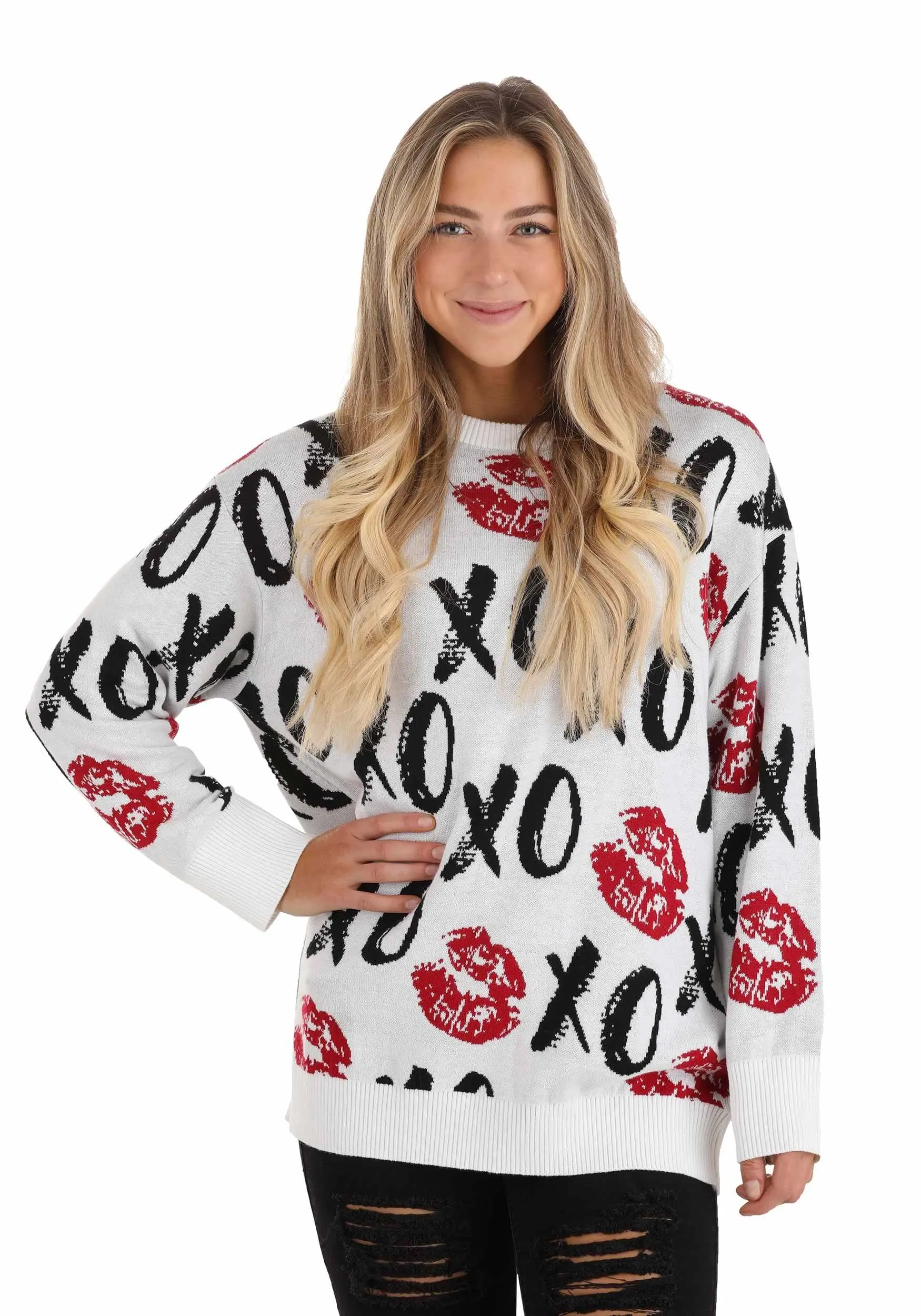 BigWan Apparel Co. Hugs And Kisses Valentine's Day Adult Sweater 7 BigWan Apparel Co. Hugs And Kisses Valentine's Day Adult Sweater - Image 7