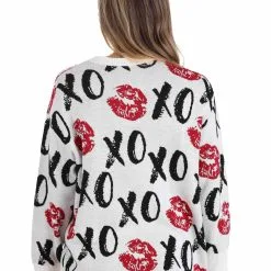 BigWan Apparel Co. Hugs And Kisses Valentine's Day Adult Sweater 11 BigWan Apparel Co. Hugs And Kisses Valentine's Day Adult Sweater -wizard of oz costume shop hugs and kisses valentines day sweater alt 9