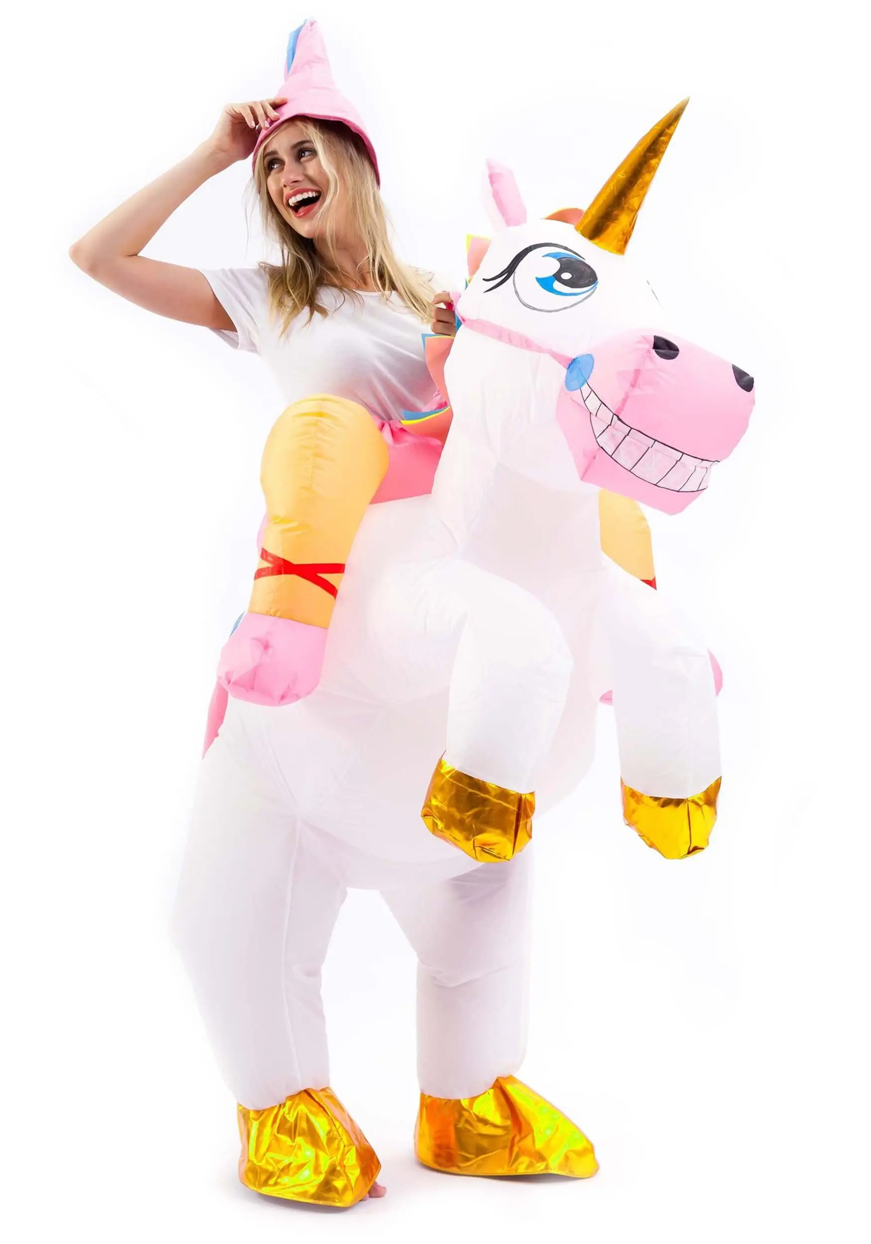 Joyin Inflatable Unicorn Ride-On Costume For Adults 1 Joyin Inflatable Unicorn Ride-On Costume For Adults