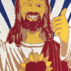 BigWan Apparel Co. Jay And Silent Bob Buddy Christ Jesus Ugly Christmas Sweater -wizard of oz costume shop jay and silent bob buddy christ ugly sweater alt 4 upd