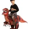 Joyin Inflatable Riding A Red Raptor Costume For Kids