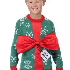Shenzen Amilla Kid's Present Ugly Christmas Sweater -wizard of oz costume shop kids present holiday sweater 2