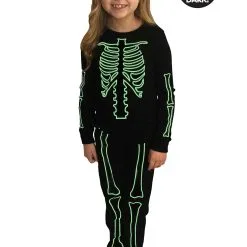 MJC International Skeleton 2 Piece Jogger Sleep Set For Kids -wizard of oz costume shop kids skeleton 2 piece jogger sleep set alt 2