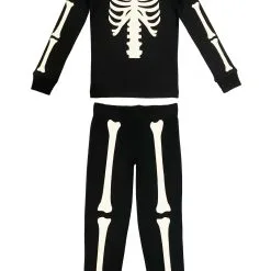 MJC International Skeleton 2 Piece Jogger Sleep Set For Kids -wizard of oz costume shop kids skeleton 2 piece jogger sleep set alt 3