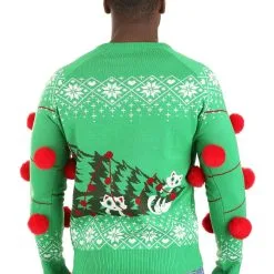 BigWan Apparel Co. Kitty Trouble Ugly Christmas Sweater -wizard of oz costume shop kitty trouble adult ugly christmas sweater5