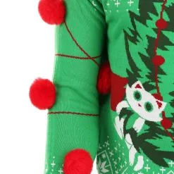 BigWan Apparel Co. Kitty Trouble Ugly Christmas Sweater -wizard of oz costume shop kitty trouble adult ugly christmas sweater6