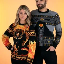 BigWan Apparel Co. Lord Of The Rings You Shall Not Pass Ugly Sweater For Adults -wizard of oz costume shop lord of the rings you shall not pass ugly sweater alt 1