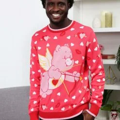 BigWan Apparel Co. Love A Lot Bear Valentine's Sweater For Adults -wizard of oz costume shop love a lot bear valentines sweater alt 3