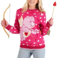 BigWan Apparel Co. Love A Lot Bear Valentine's Sweater For Adults -wizard of oz costume shop love a lot bear valentines sweater alt 8