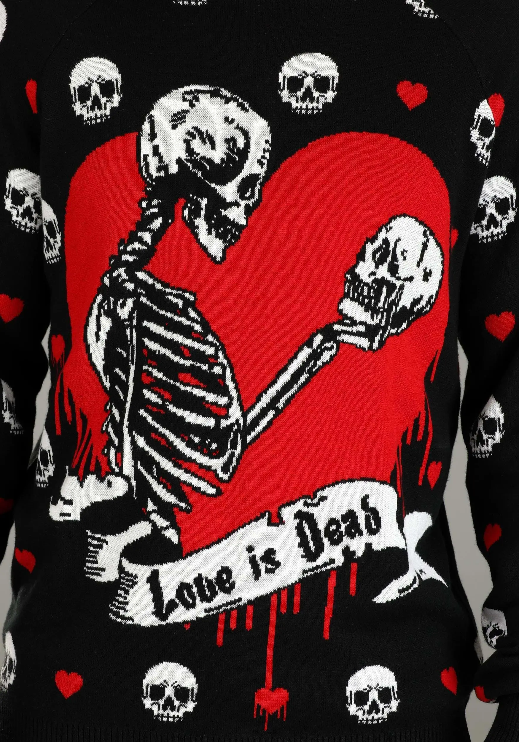 BigWan Apparel Co. Love Is Dead Valentine's Day Sweater For Adults 6 BigWan Apparel Co. Love Is Dead Valentine's Day Sweater For Adults - Image 6