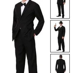 Fun Costumes Mens Black Suit Costume