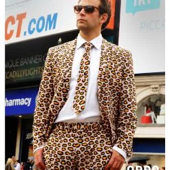 OppoSuits Jaguar Print Suit Costume For Men -wizard of oz costume shop mens jaguar animal printed suit image3