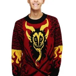 Shenzen Amilla Men's Krampus Ugly Christmas Sweater -wizard of oz costume shop mens krampus sweater 2
