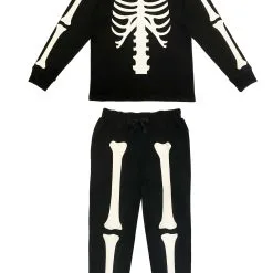 MJC International Skeleton 2 Piece Jogger Sleep Set For Men -wizard of oz costume shop mens skeleton 2 piece jogger sleep set alt 3