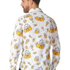 Opposuits Suitmeister Button Up White Beer Shirt For Men 5 Opposuits Suitmeister Button Up White Beer Shirt For Men -wizard of oz costume shop mens suitmeister button up beer white shirt alt 2