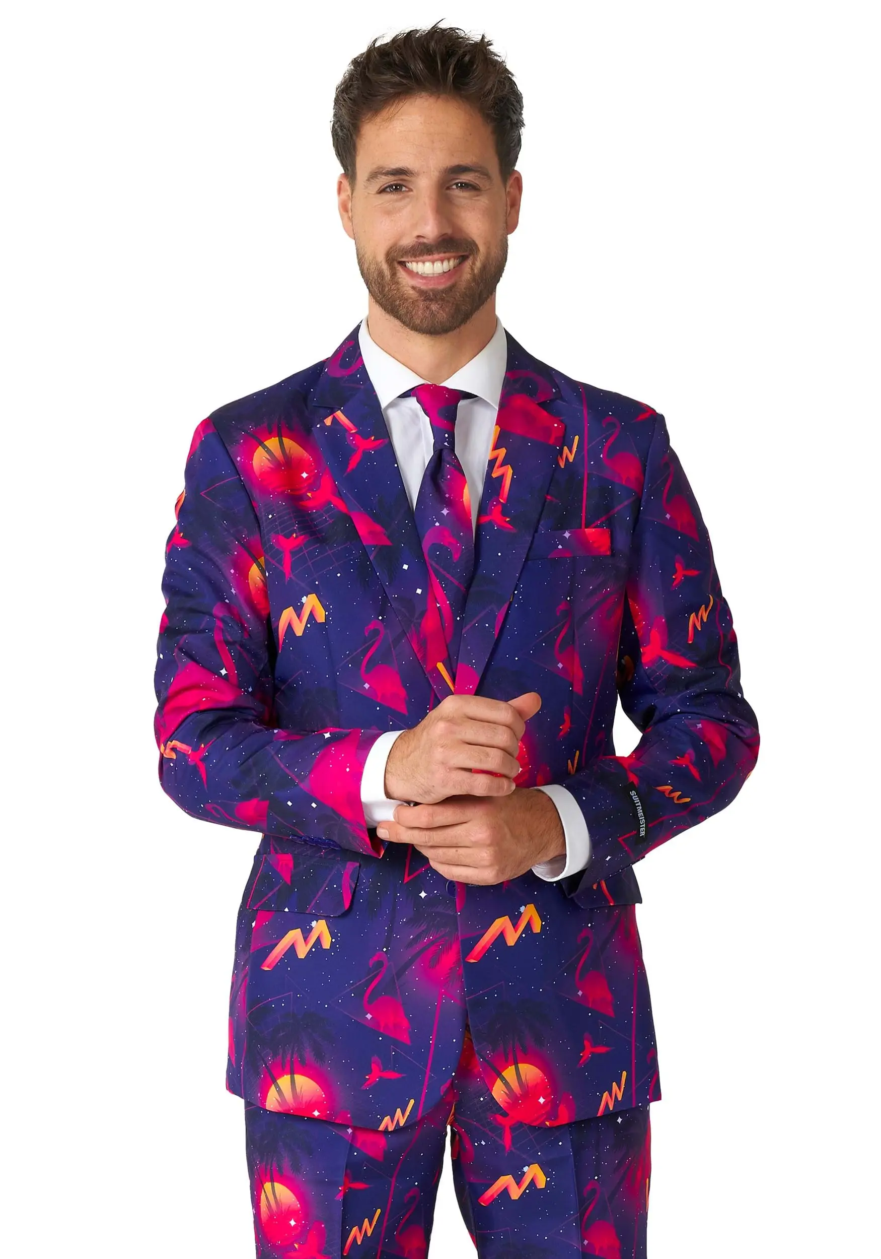 Opposuits Suitmeister Retro Neon Navy Suit For Men 3 Opposuits Suitmeister Retro Neon Navy Suit For Men - Image 3