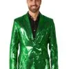 Opposuits Mens Suitmeister Sequins Green Blazer